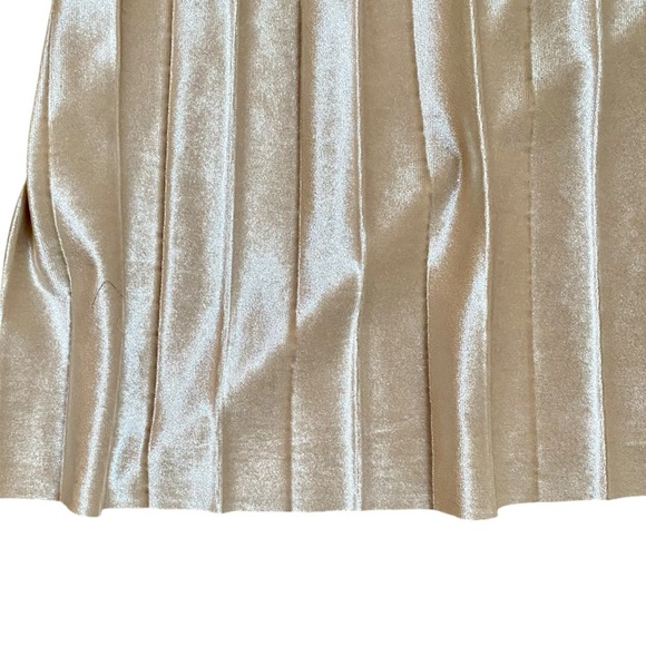 Vita Grace Pleated Velvet Palazzo Pants Beige Champagne NWT Made in Italy 4 - Picture 3 of 9